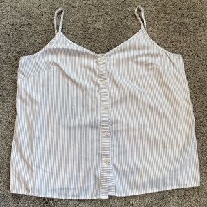 Banana Republic White Pinstripe Camisole